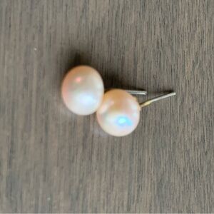 Classic Pink Pearl Stud Earrings - Timeless Women's Jewelry